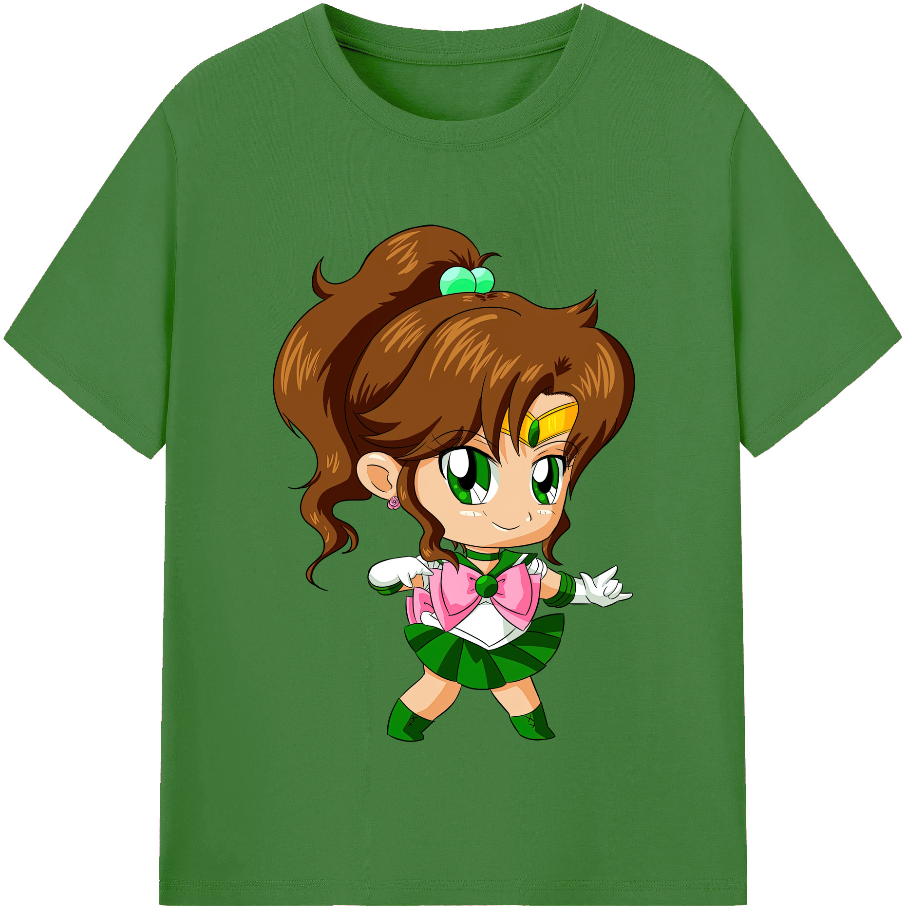 （画像用） 美少女戦士セーラームーン 木野 まこと きの まこと Sailor Moon Kino Makoto （セーラージュピター；Sailor Jupiter） レディースカジュアルプリントTシャツ（綿100％）
